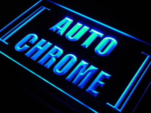 Auto Chrome LED Light Sign